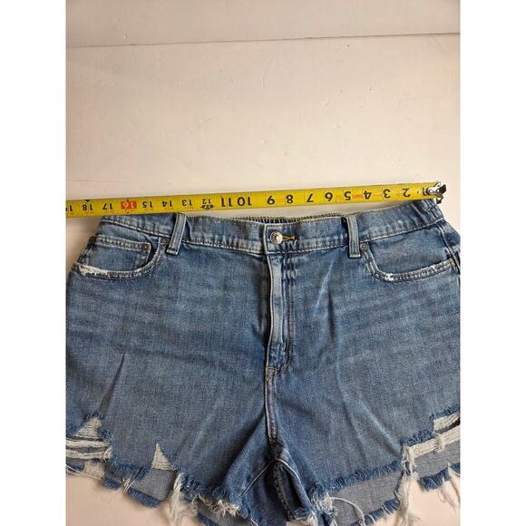 AERIE Denim Stretch Cutoff Shorts XL - Picture 5 of 6
